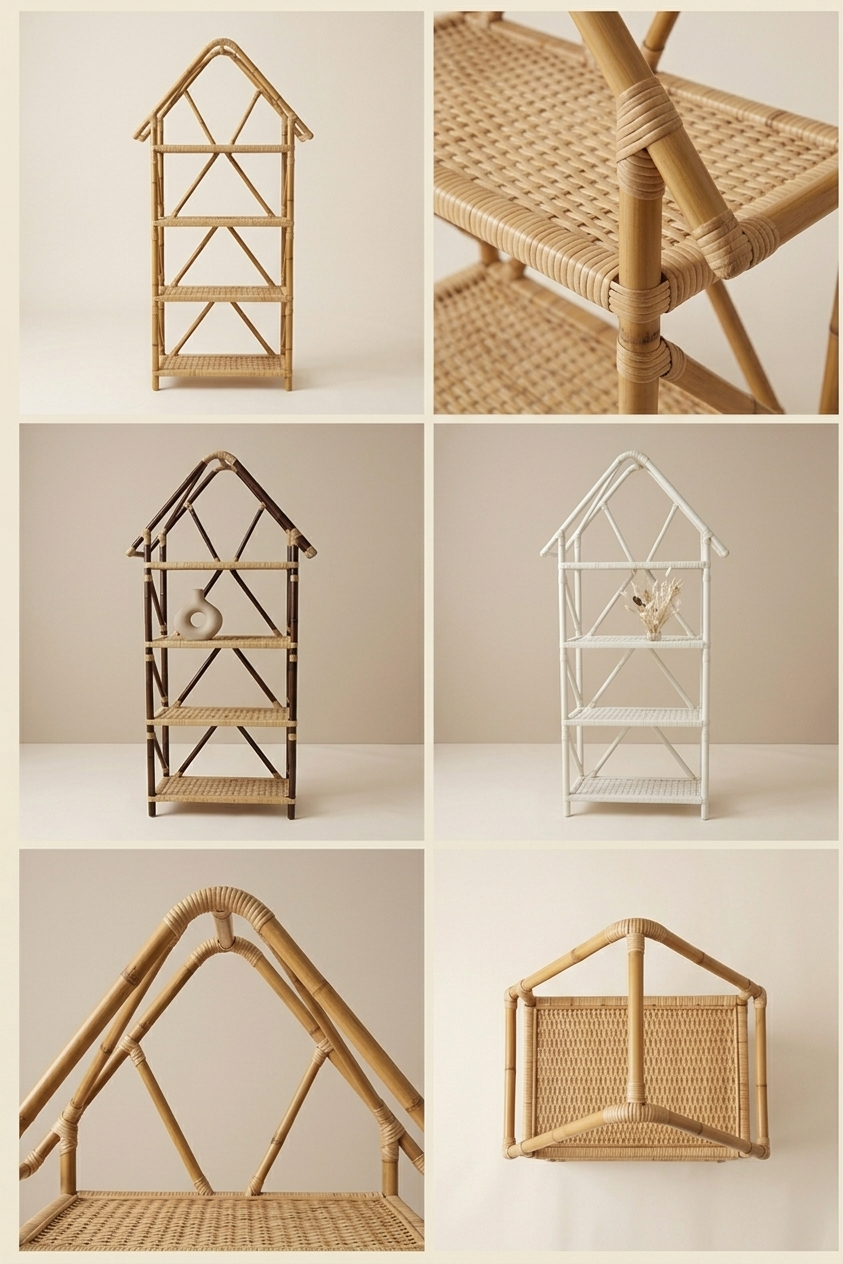 Estante Artesanal en Bambú Natural | Diseño Decorativo con Esencia Orgánica