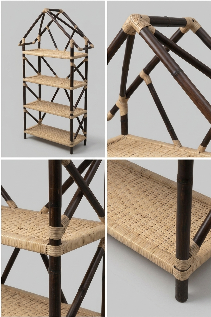 Estante Artesanal en Bambú Natural | Diseño Decorativo con Esencia Orgánica